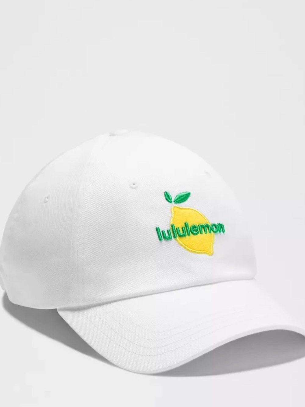 lululemon athletica White Cap with Yellow Lemon Logo